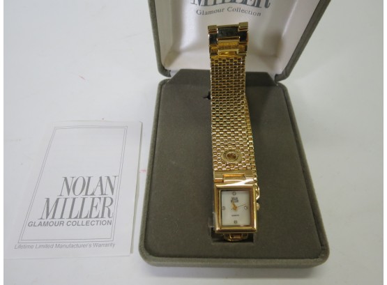 Nolan Miller Glamour Hidden Treasure Watch With Box And Paperwork