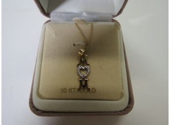 10KT Gold MOM Necklace And Pendant With Original Case