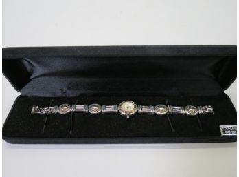 Ecclissi Sterling Silver Two Tone Ladies Watch Bracelet 31710