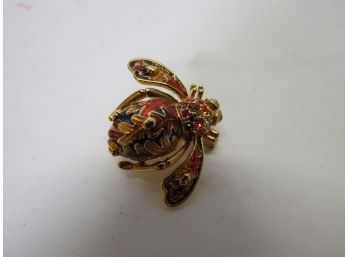 Joan Rivers Autumn Bee Pin Brooch Rare Signed