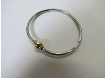 14KT Gold Ball Sterling Silver LeStage Cape Cod Ball Bracelet Child Size