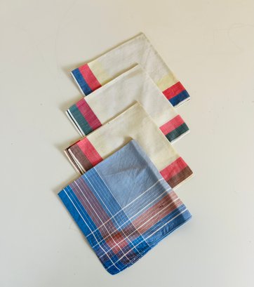 Set Of 4 Men's Handkerchiefs