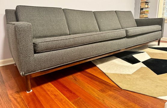 Grey Midcentury Upholstered Sofa