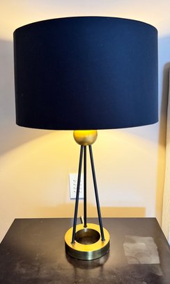 Modern Metal Table Lamps With Black Shades #1