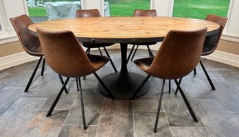 Reclaimed Wood Dining Table With 8 Chairs