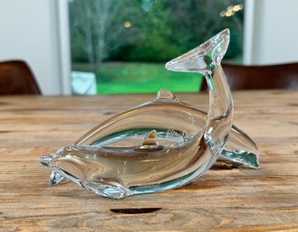 Pair Of Baccarat Dolphins