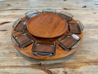Digsmed Denmark Lazy Susan Condiment 2 Tiered Tray