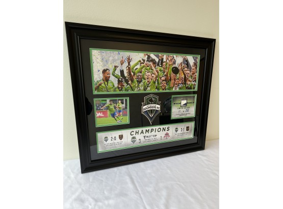 Seattle Sounders FC Championship Photo With COA