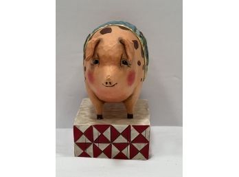 Jim Shore Pig Figurine 'Country Heritage'