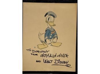 Walt Disney Donald Duck Fan Card 1930's-1940's