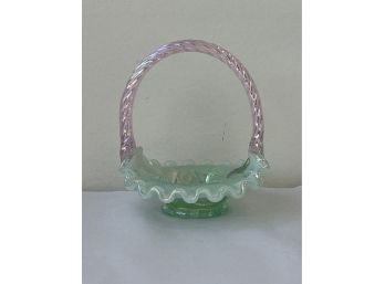 Miniature Fenton Bride Basket