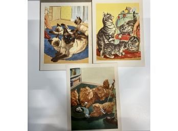 3 Adorable Cat Pictures In Original Puss 'N Boots Envelop