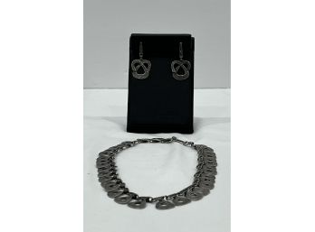 925 Sterling Necklace & Earrings