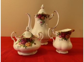 Royal Albert Old County Roses Coffee And Cream And Sugar