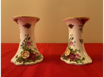 Royal Albert Old Country Roses Candle Sticks
