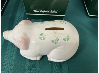 Lot Of Belleek Piggy Bank