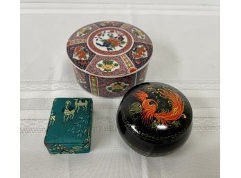 Lot Of 3:  Small Decorative Boxes