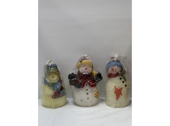 3 Candle Snowmen