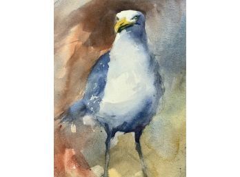 Framed Original Watercolor - Seagull