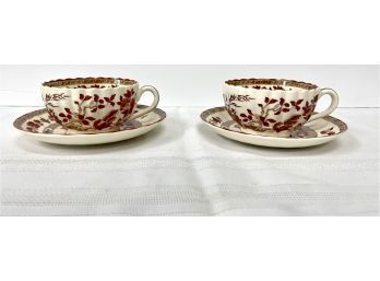 Set Of 2:  Spode 'Indian Tree' Cup & Saucers