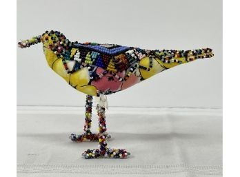 Beaded Bird Figurine