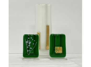Set Of 3 Art Glass Decor - Glass Splitter, Jutta Lautensack