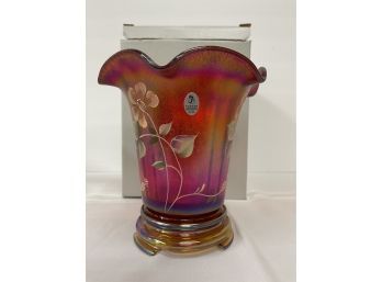 Fenton Hand Painted Vase With Base
