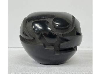 Santa Clara Pueblo Pottery Vase - Black