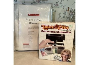 Blanket And Retractable Clothes Line