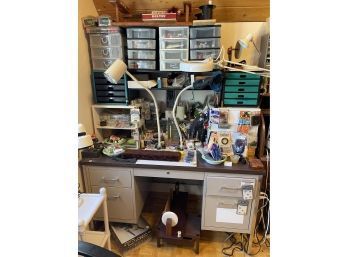 Fly Tying Desk And All The Supplies