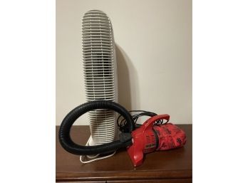 Lot Of 2:  Tower Heater/Hand Vacuum