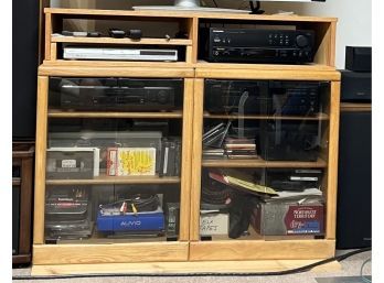 Stereo Cabinet Only Not Items Pictured In Or On It