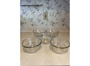 5 Clear Mixing Bowls