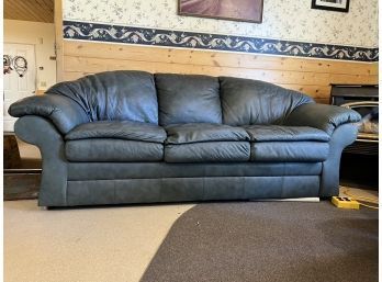Leather Couch Blue/gray In Color
