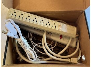 Box Of Extension Cords And Surge Protectors