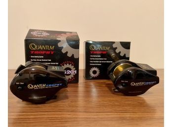Two Quantum Trophy SS201 Left Handed Reels