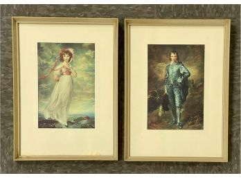 Set Of 2 Thomas Gainsborough Framed Prints - 'Pinkie' And  'The Blue Boy'
