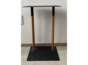 Small Two Shelf Metal And Wood Stand