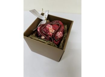 Waterford Carnation Heart Ornament