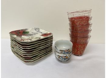 Holiday Plates, Glasses, & Small Dishes