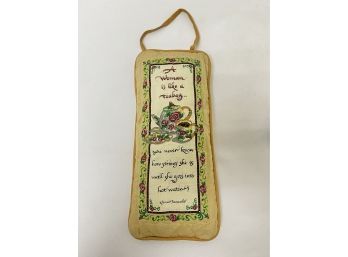 Fabric Wall Hanging ~ Eleanor Roosevelt Quote
