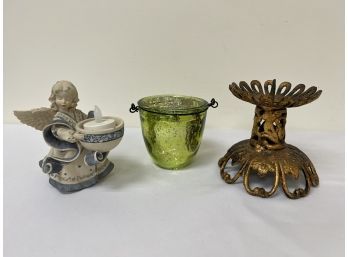 Lot Of 3 Candle Holders