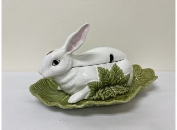 Bunny Soup Tureen & Leaf Platter