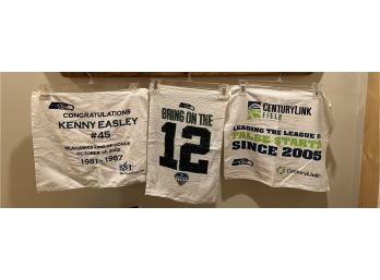 3 Seahawk Advertising Towels And With Kenny Easley