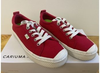 Cariuma Red Canvas Shoes Size 5.5 W