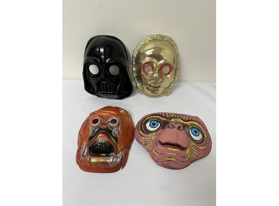 Vintage Star Wars And E.T. Halloween Masks