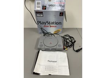 Sony Playstation Console With Box