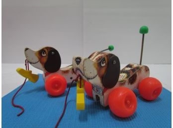 (2) Vintage Fisher-Price Little Snoopy Dogs