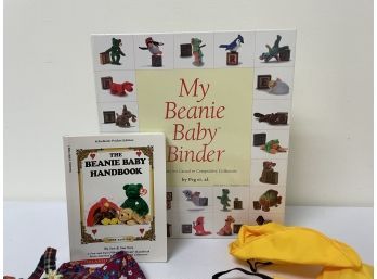 Beanie Baby Lot: Clothing /  Beanie Baby Handbook / My Beanie Baby Binder