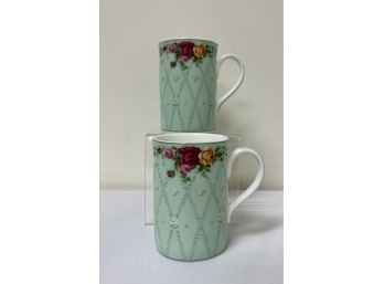 2 Royal Albert  Old Country Rose Coffee Mugs